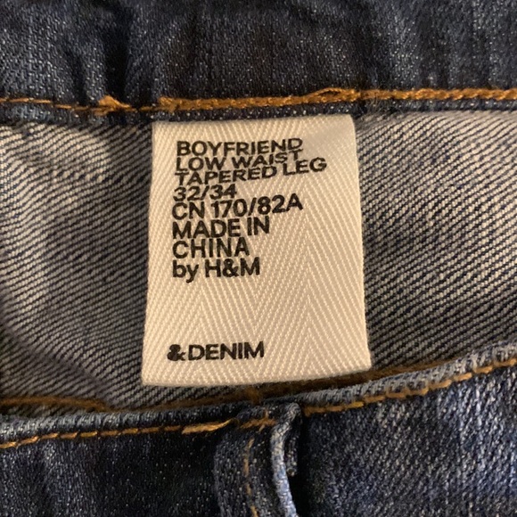 &Denim by H&M Boyfriend Low Waist Tapered Leg Denim Jeans l Size: 32/34 LIKE NEW - Picture 9 of 10